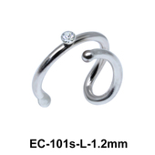 Bezel Set Stone Circular Ear Cuff EC-101 (1.2)